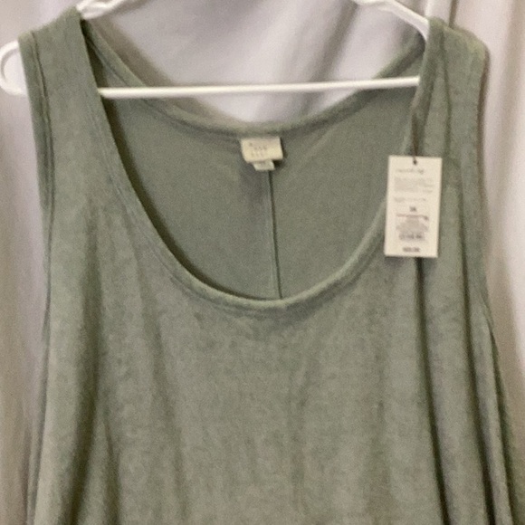 A New Day - Women's Terry Tank Dress - sage green - size 3X - new - Picture 4 of 9